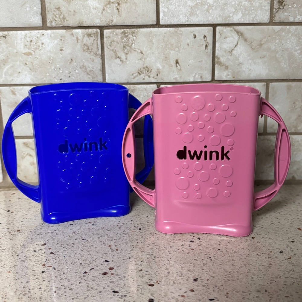 Dwink Blue and Pink Juice Box Holders